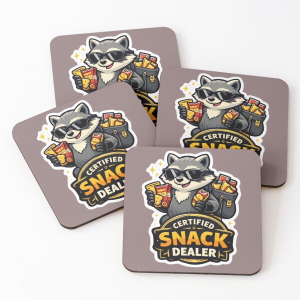 Item preview, Certified Snack Dealer Raccoon – Funny Trash Panda Meme Sticker designed and sold by Naturalite19.