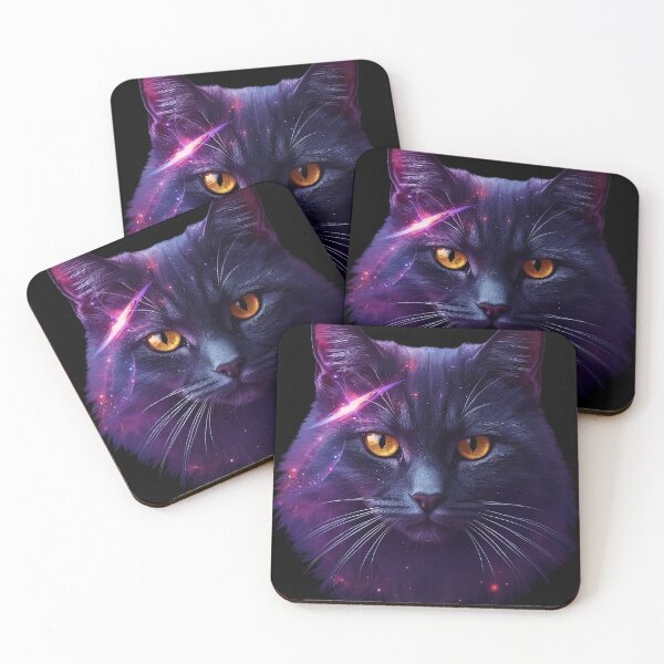 Item preview, Cosmic Nebula Cat: Galactic Star Guardian designed and sold by TheAIBottega.