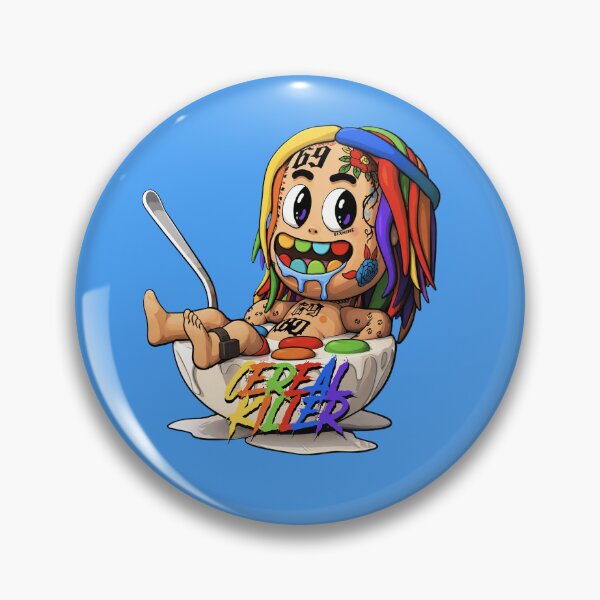 Item preview, Cereal Killer Cute Chaos Cartoon with Rainbow Hair and Candy Madness designed and sold by SeriouslyArtistical.
