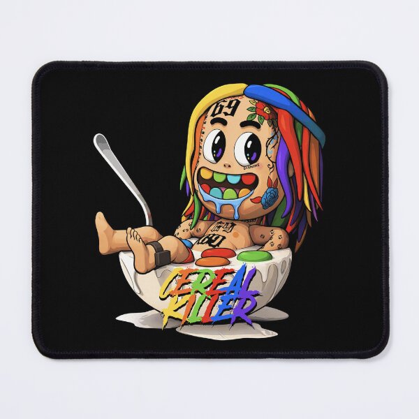 Item preview, Cereal Killer Cute Chaos Cartoon with Rainbow Hair and Candy Madness designed and sold by SeriouslyArtistical.