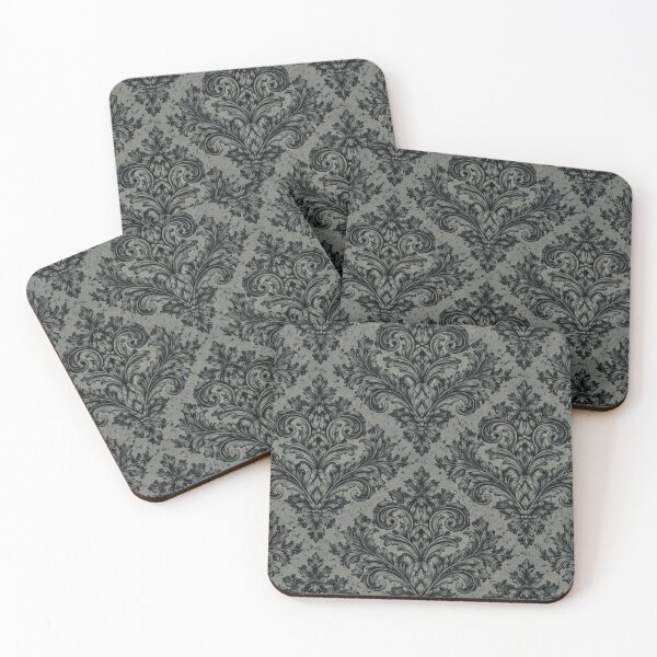 Item preview, Deep Sea Damask: Victorian Midnight Blue & Silver designed and sold by cabuks.