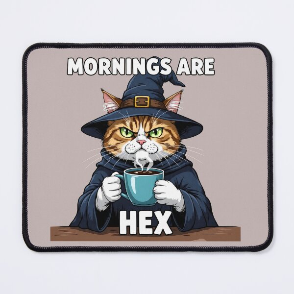 Item preview, Wizard cat Mornings are Hex designed and sold by Robo-Mart Smart Shopping.
