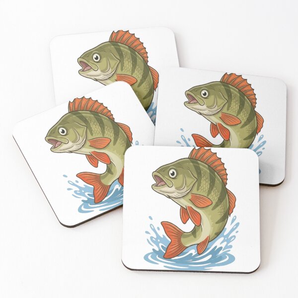 Item preview, European Perch Classic Cartoon - Vibrant Fishing Art designed and sold by ClaussShop.