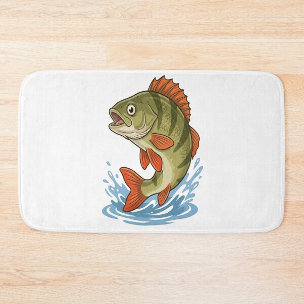 Item preview, European Perch Classic Cartoon - Vibrant Fishing Art designed and sold by ClaussShop.