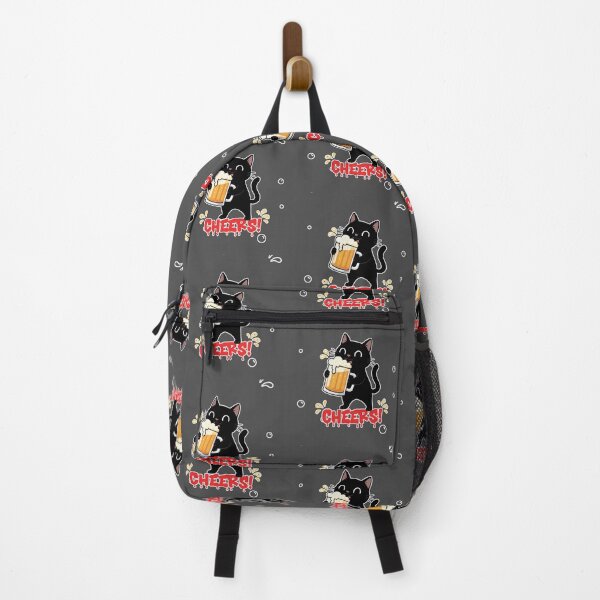 Item preview, Cheers! Black Cat Drinking Beer Cartoon designed and sold by Taridesign.