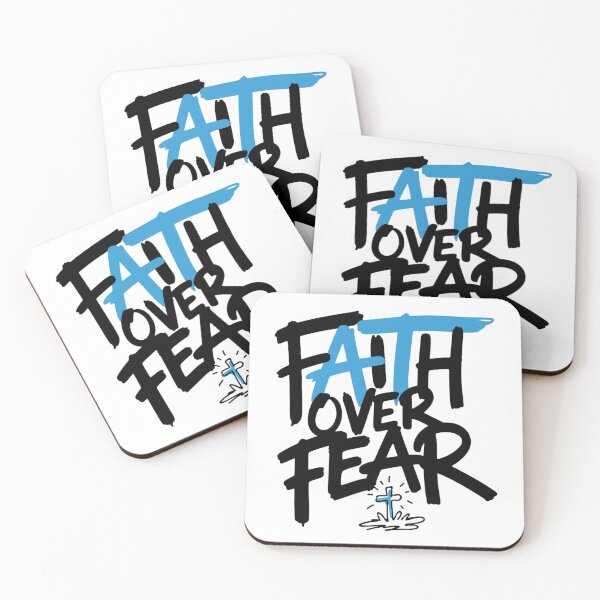 Item preview, Faith Over Fear Inspirational Christian Typography designed and sold by IslandTyped.
