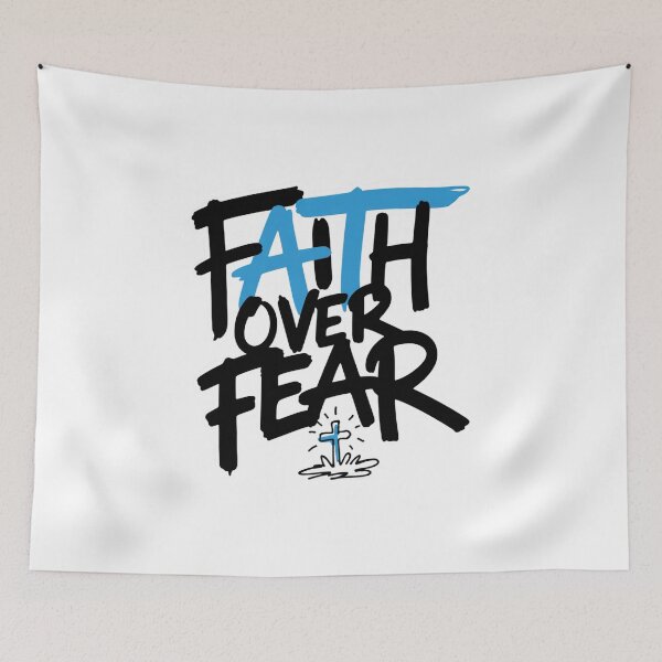 Item preview, Faith Over Fear Inspirational Christian Typography designed and sold by IslandTyped.