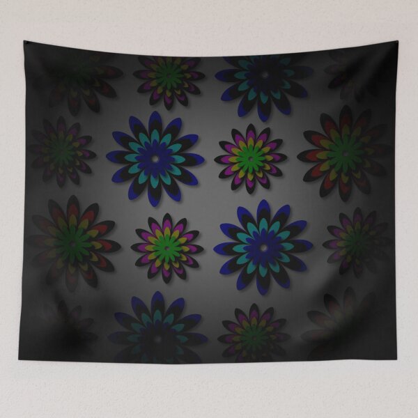 Item preview, Colorful Floral Pattern with Gradient Background Design designed and sold by IntelliMindDesigns.