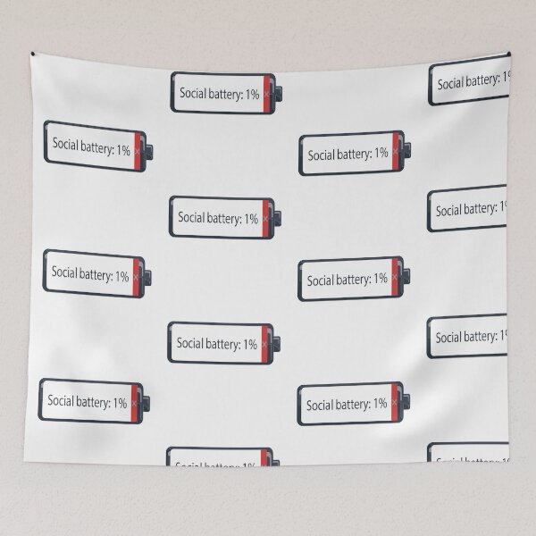 Item preview, Social Battery 1 Percent Low Energy Introvert designed and sold by BestChoiceService.