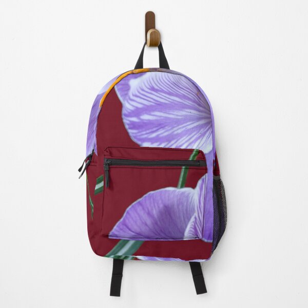 Item preview, Purple Crocus on Red – Bold Floral Contrast Design designed and sold by SilentBloomLab.