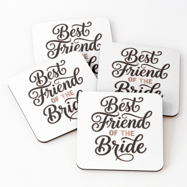 Item preview, Elegant Rose Gold "Best Friend Of The Bride" Calligraphy Design designed and sold by VibranPalette.