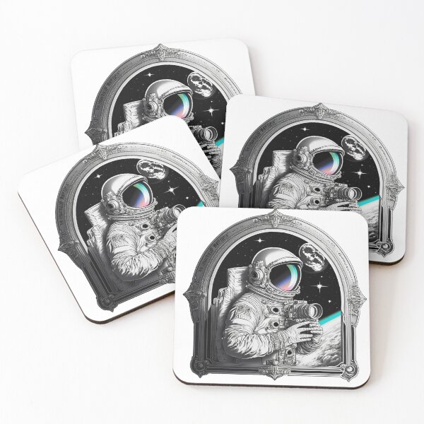 Item preview, Vintage Astronaut Cinematographer in Ornate Gothic Frame designed and sold by dropstudiomg.