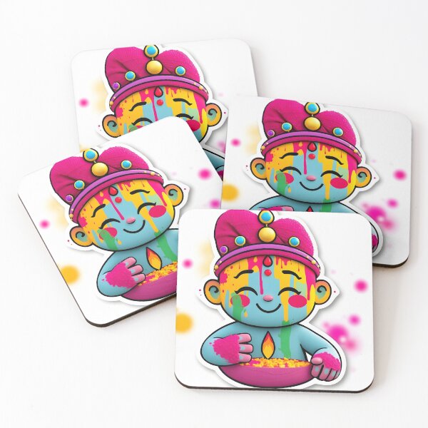 Item preview, Holi Blue Character Sticker designed and sold by Teewave-Ashish.