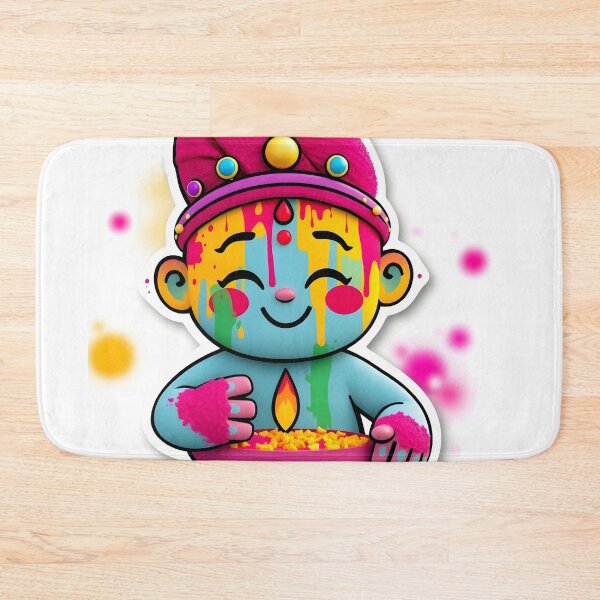 Item preview, Holi Blue Character Sticker designed and sold by Teewave-Ashish.