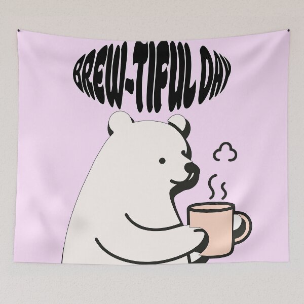 Item preview, Cute Polar Bear Coffee Pun Illustration designed and sold by BestChoiceService.