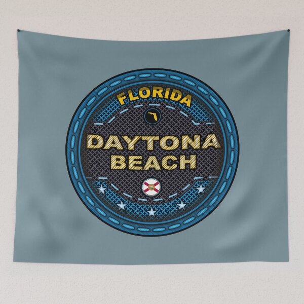 Item preview, Daytona Beach Florida FL stitching effect blue designed and sold by studioss76.
