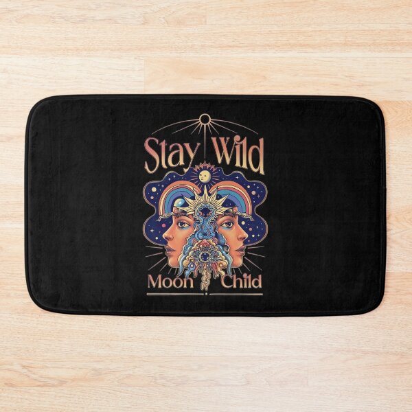 Item preview, Stay Wild Moon Child - Celestial Psychedelic Face Art designed and sold by MOFAPPAREL.