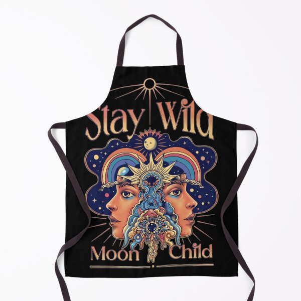 Item preview, Stay Wild Moon Child - Celestial Psychedelic Face Art designed and sold by MOFAPPAREL.