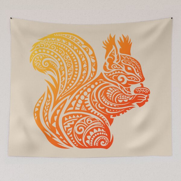 Item preview, Spirit of the Squirrel – Polynesian Tribal Style designed and sold by SecretSquirrellDesigns.