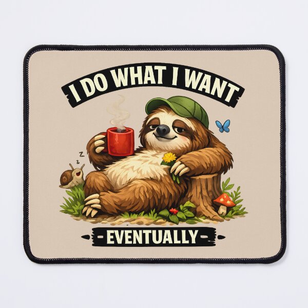 Item preview, I Do What I Want Eventually Funny Sloth designed and sold by ironydesigns.