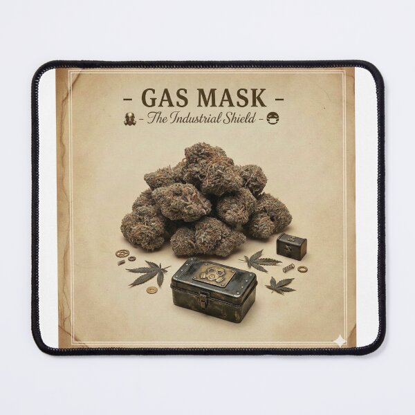 Item preview, GAS MASK: THE RAW CHEMICAL SHIELD | VINTAGE BOTANICAL ARCHIVE POSTER designed and sold by The Cannabis Chronicles.