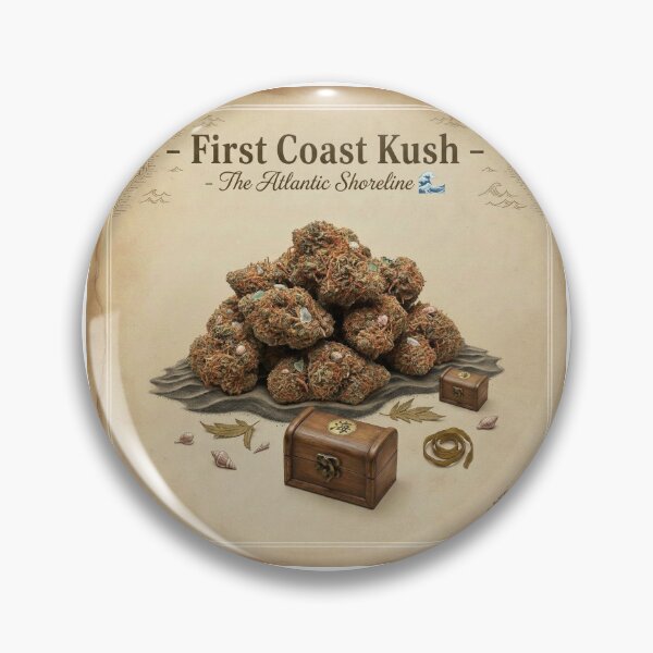 Item preview, FIRST COAST KUSH: THE COASTAL TITAN | VINTAGE BOTANICAL ARCHIVE POSTER designed and sold by The Cannabis Chronicles.