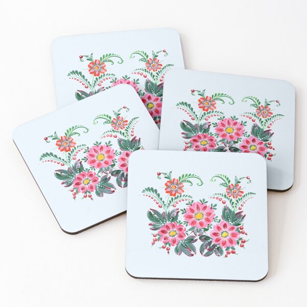 Item preview, Bbouquet of red flowers, Ukraine art, Petrykivka style, author's drawing designed and sold by Sunflower-7.