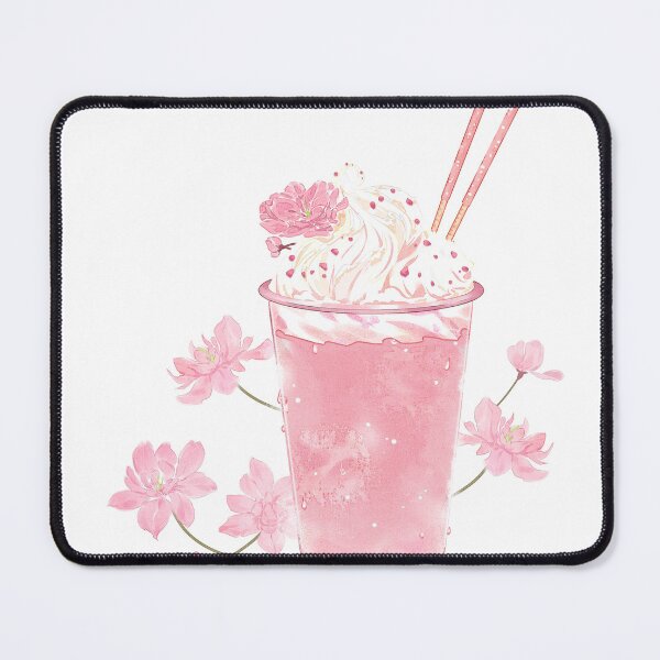 Item preview, Cute Milkshake Aesthetic Design – Kawaii Pink Dessert Illustration designed and sold by Shazaria123.