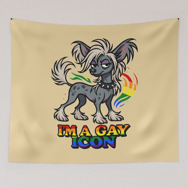 Item preview, Chinese Crested Dog “I’m a Gay Icon” designed and sold by Ghost on Toast.