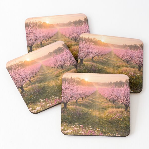 Item preview, Blooming Orchard Path at Sunrise designed and sold by Yomere.