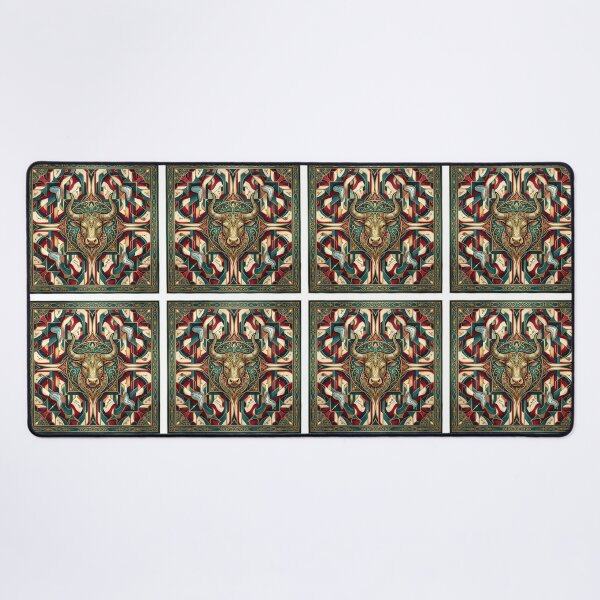 Item preview, Taurus. Zodiac sign Taurus. Gold, blue, red. Abstraction. designed and sold by Natalia-Vlad.