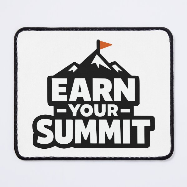 Item preview, Earn Your Summit Bold Mountain Motivational Typography Graphic designed and sold by FunFitLife Studio.