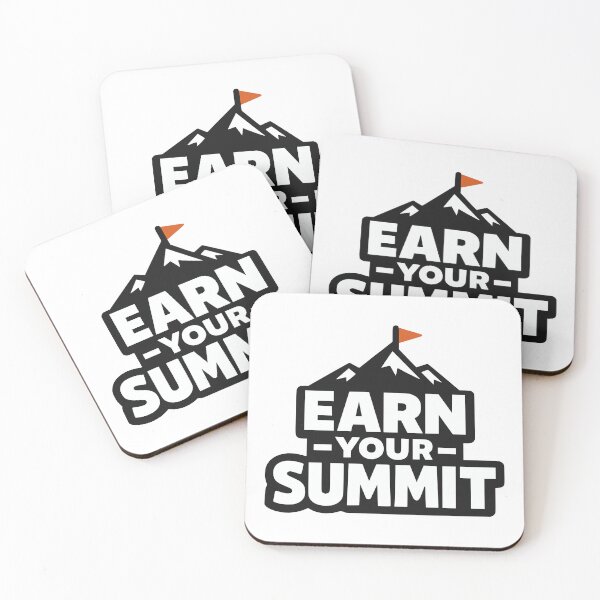 Item preview, Earn Your Summit Bold Mountain Motivational Typography Graphic designed and sold by FunFitLife Studio.