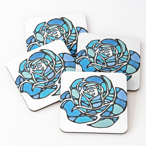 Item preview, Blue Stained Glass Rose designed and sold by PudgeMuffin Creations.