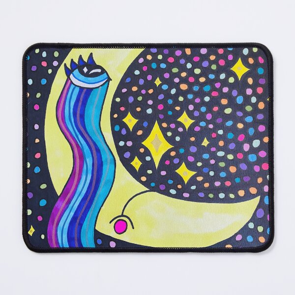 Item preview, Trippy Crescent Moon Crying Rainbow Tears designed and sold by artbyalette.
