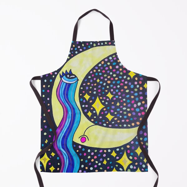 Item preview, Trippy Crescent Moon Crying Rainbow Tears designed and sold by artbyalette.