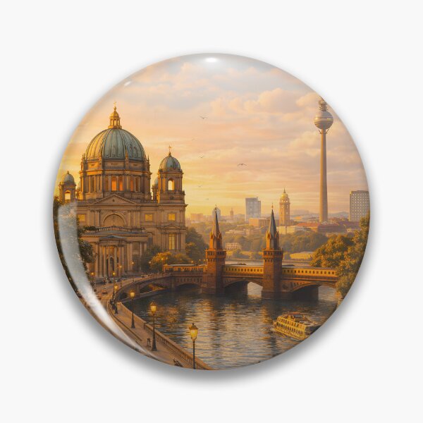 Item preview, Berlin Sunset Retro Design – Warm City Aesthetic designed and sold by ArtYouFeel.