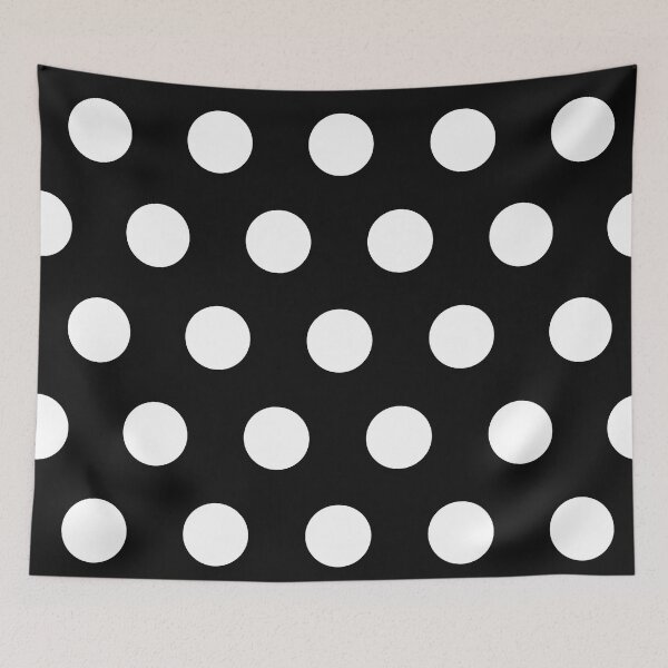 Item preview, WHITE POLKA DOTS ON BLACK designed and sold by EPIC DESIGN PROS.
