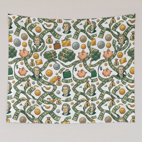 Item preview, Happy Money Frenzy - Financial Abundance Pattern designed and sold by edstorebeaches.