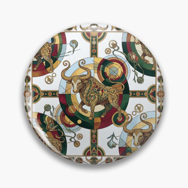 Item preview, Taurus. Zodiac sign Taurus. Gold, blue, red. Abstraction. designed and sold by Natalia-Vlad.