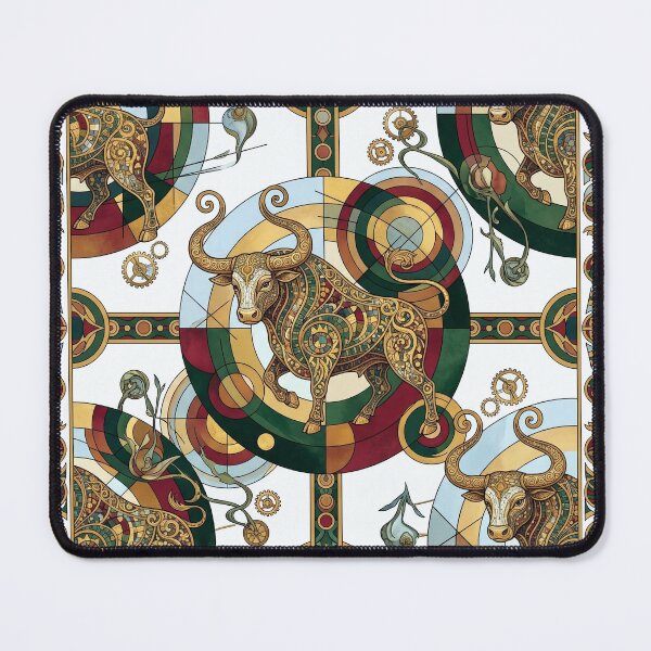 Item preview, Taurus. Zodiac sign Taurus. Gold, blue, red. Abstraction. designed and sold by Natalia-Vlad.