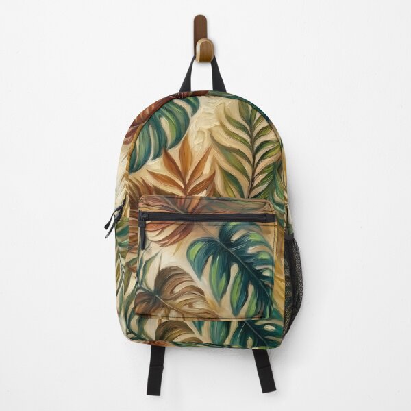 Item preview, Tropical Palm and Monstera Oil Painting designed and sold by Eclectic Monkey.