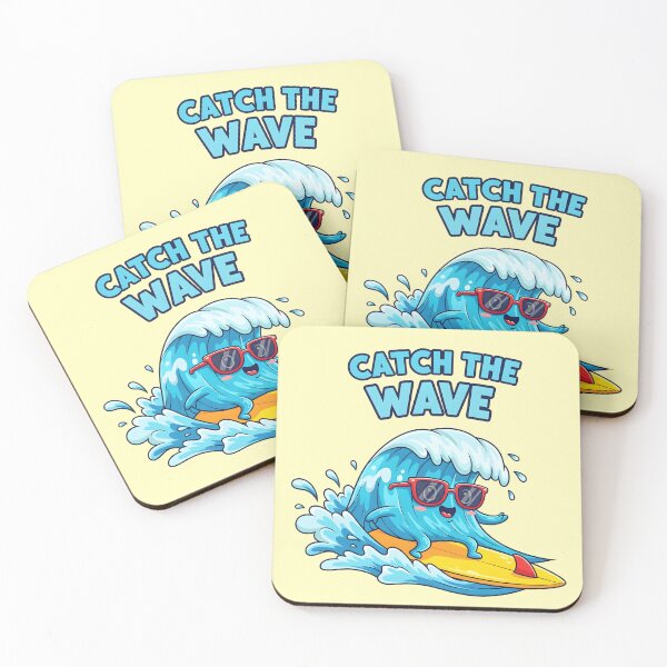 Item preview, Catch the Wave – Cool Surfing Wave Cartoon Design designed and sold by Sea Gem.