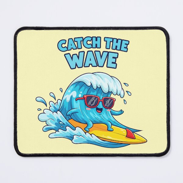 Item preview, Catch the Wave – Cool Surfing Wave Cartoon Design designed and sold by Sea Gem.