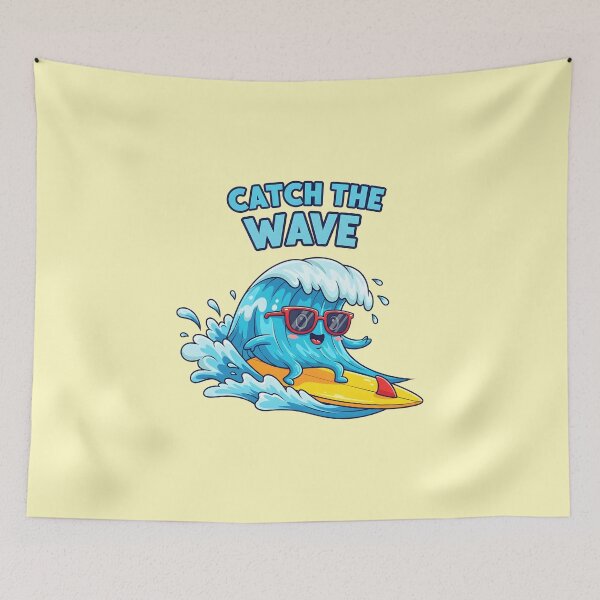 Item preview, Catch the Wave – Cool Surfing Wave Cartoon Design designed and sold by Sea Gem.