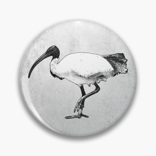 Item preview, Australian White Ibis Black & White Bin Chicken Art designed and sold by Ghoul Enterprises.