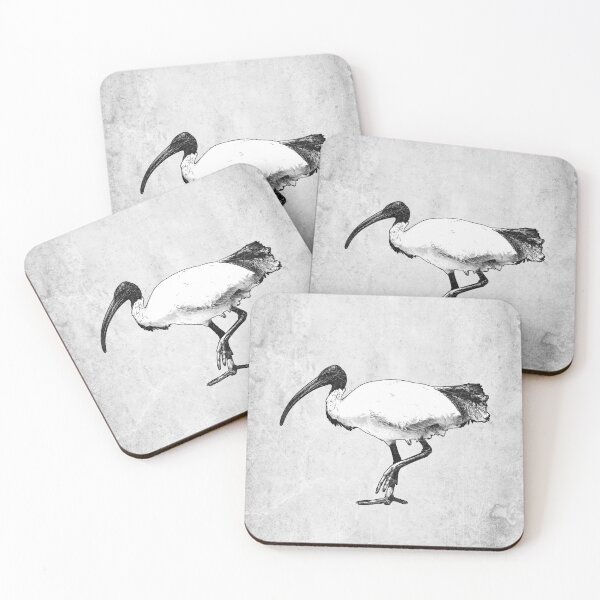 Item preview, Australian White Ibis Black & White Bin Chicken Art designed and sold by Ghoul Enterprises.