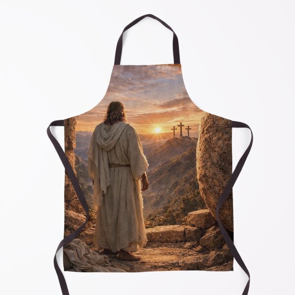 Item preview, Jesus Resurrection Wall Art, Empty Tomb Sunrise, Christian Faith Print, He Is Risen Cross Scene designed and sold by FaithDesigns89.