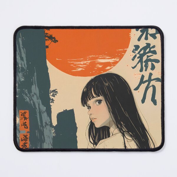 Item preview, Meteora Greece Japanese Retro Travel Poster with Anime Girl Kalabaka Monasteries designed and sold by JacksoonLester.