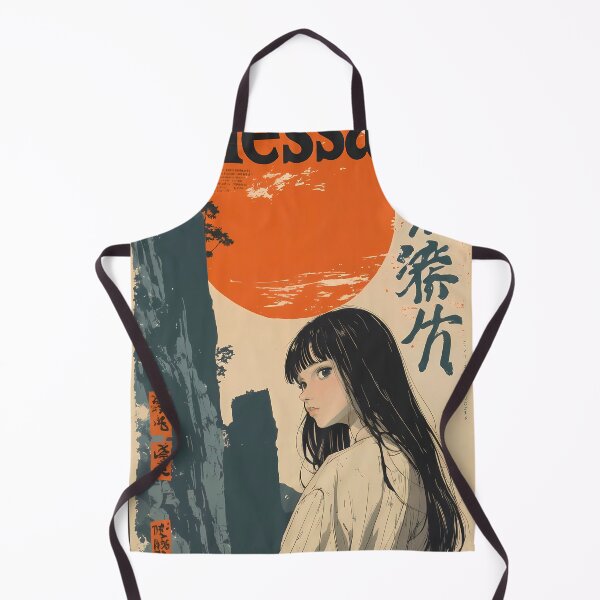 Item preview, Meteora Greece Japanese Retro Travel Poster with Anime Girl Kalabaka Monasteries designed and sold by JacksoonLester.